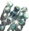 10 12mm Faceted Rich Cut Crystal & Sea Green